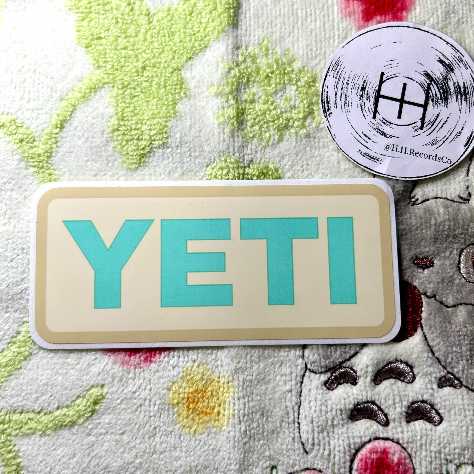 Yeti Official Sticker Decal Cooler Tumbler Outdoors Brand | 4" Matte Tan & Teal
