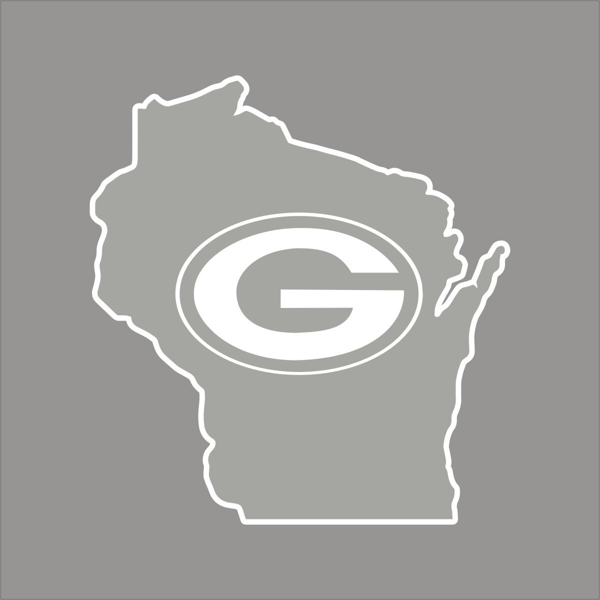 Green Bay Packers #4 NFL Team Logo 1 Color Vinyl Decal Sticker Window Car Wall