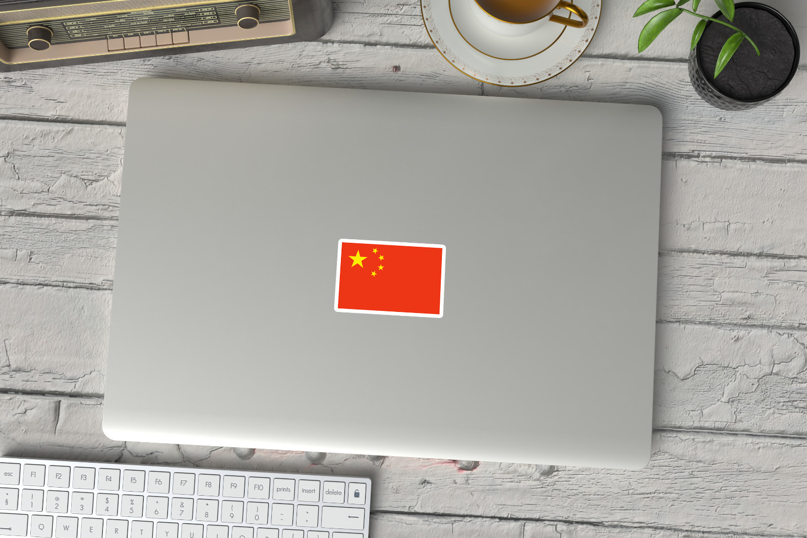 Set of 6 China Flag Vinyl Stickers – Waterproof and Fade-Resistant Decals