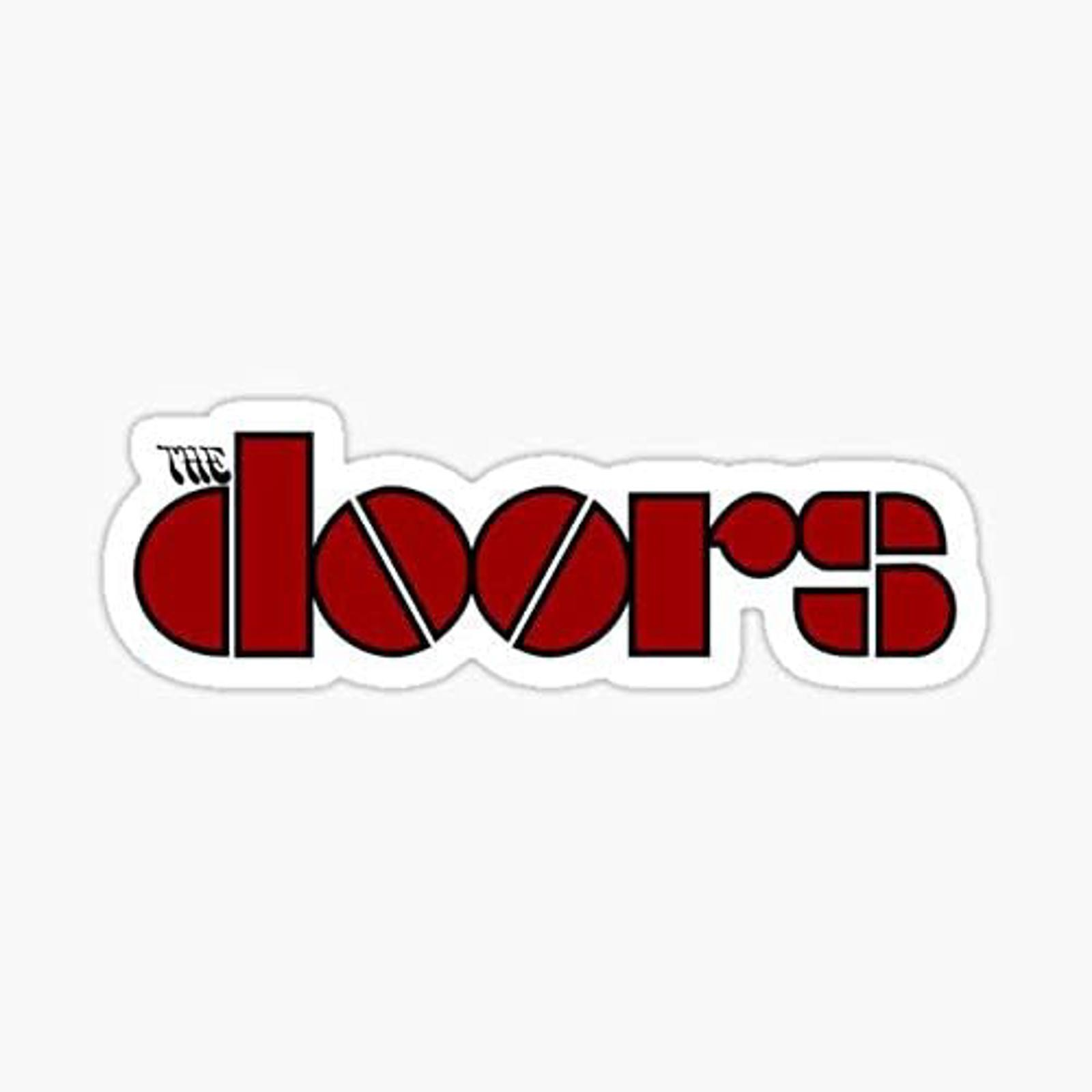 5" The Doors Red Logo Vinyl Bumper Sticker