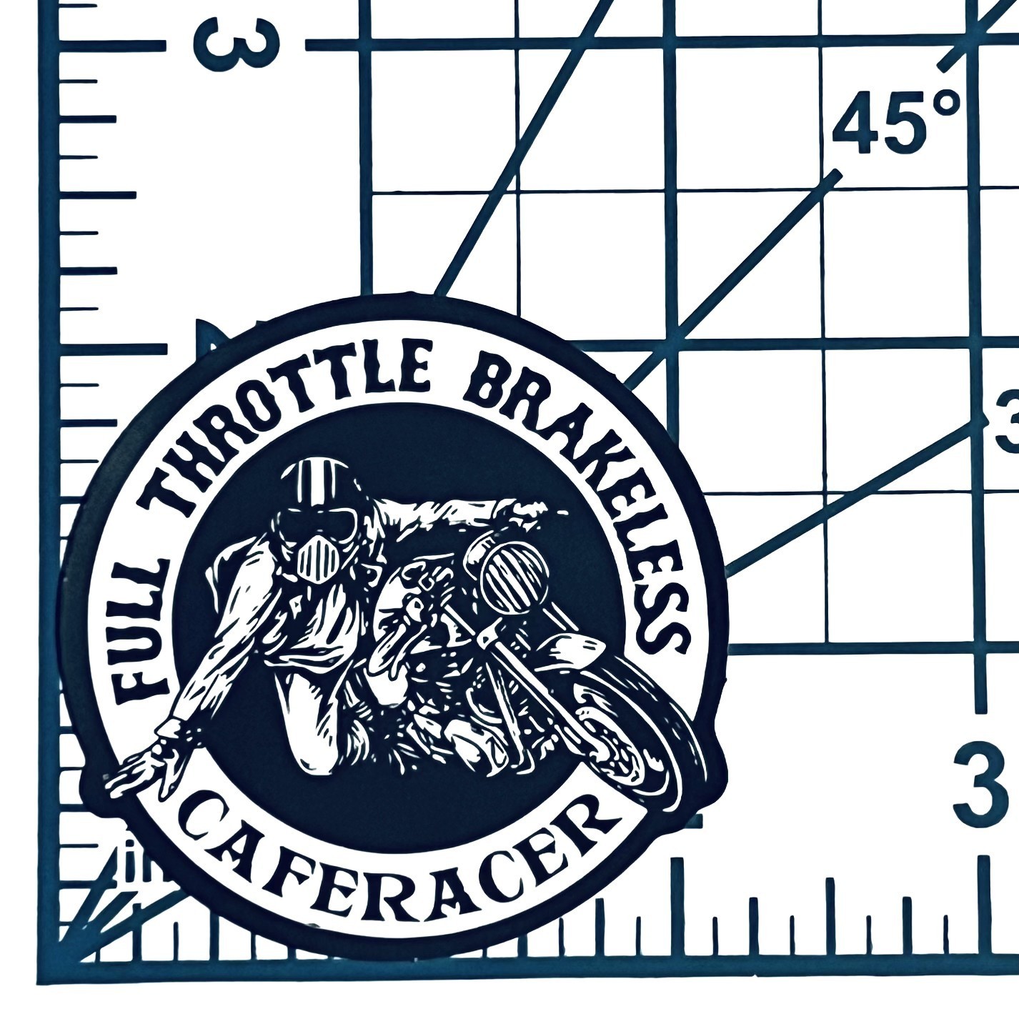 Full Throttle Brakeless Cafe Racer Vinyl Sticker Die Cut Decal Motorcycle Moto