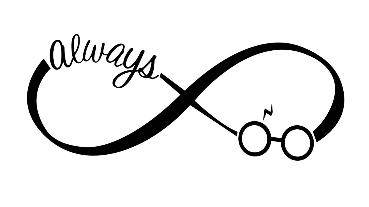 Harry Potter Always Infinity Glasses and Scar Vinyl Decal Wizarding World