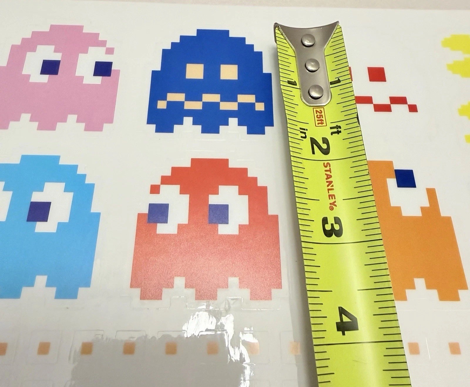 Vintage Pac man Stickers Arcade Pixel Assorted Sticker Video Games Pacman Retro