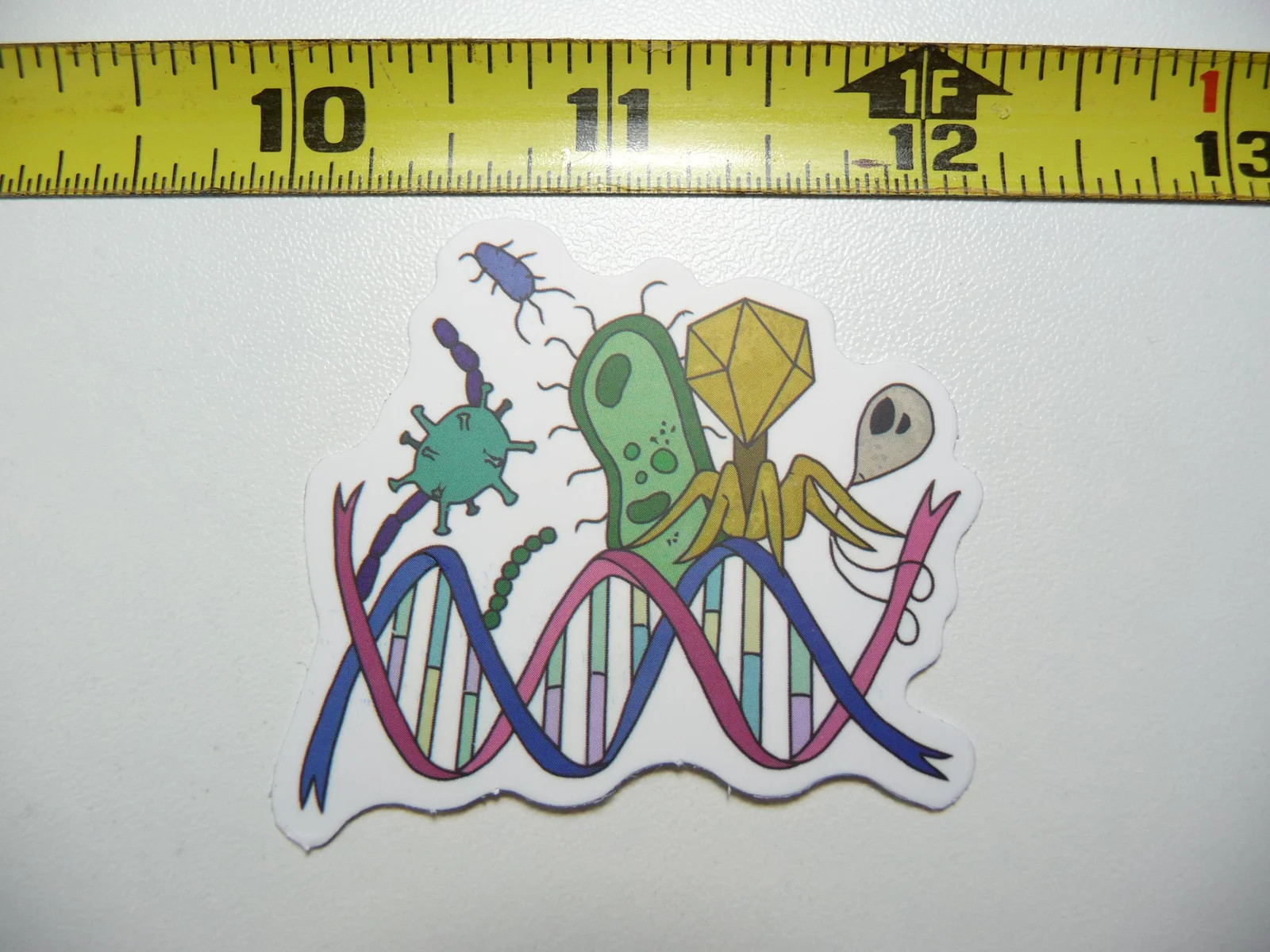 DNA MICROSCOPIC ITEMS SCIENCE SMALL STICKER DECAL SCHOOL TEACHER PROFESSOR