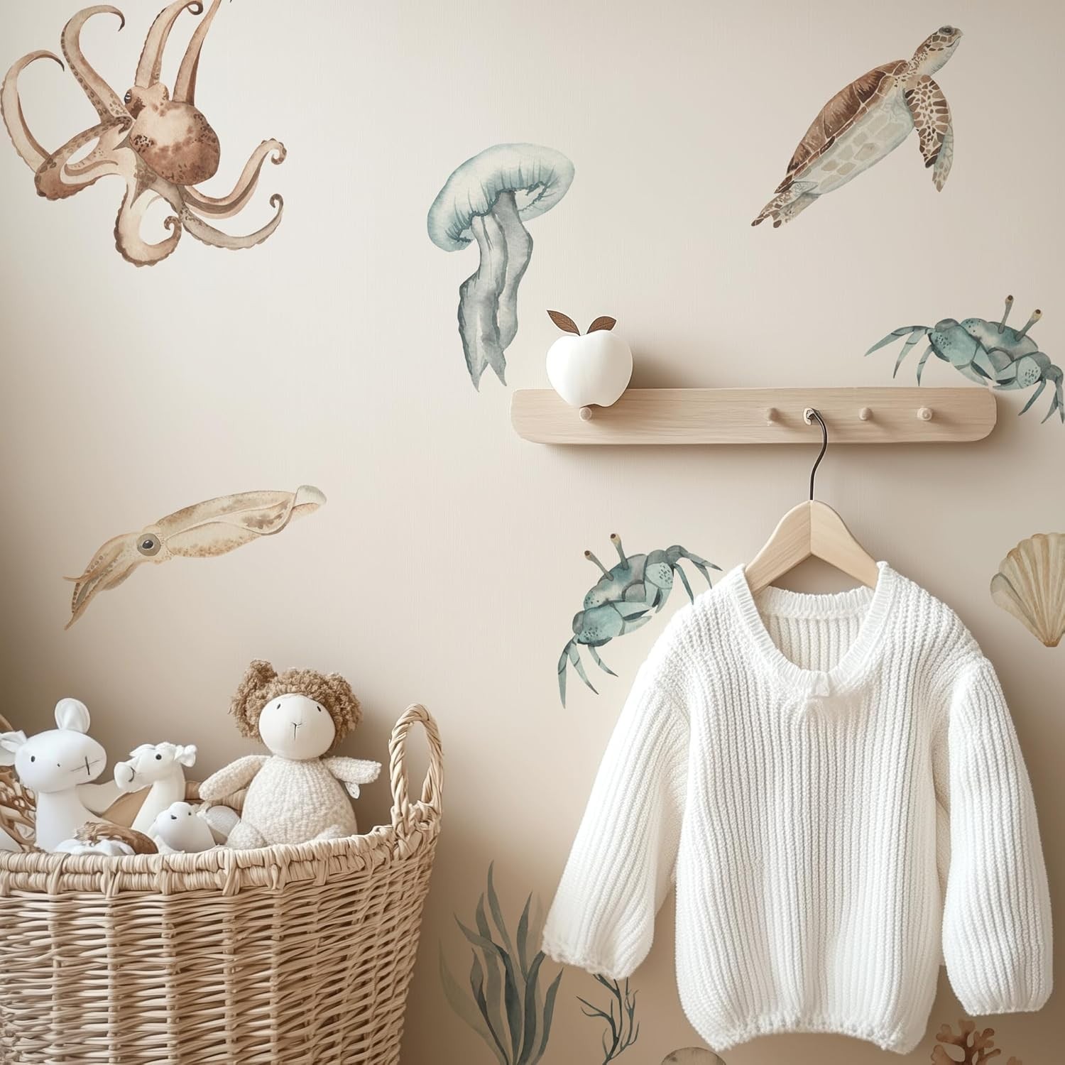 Ocean Wall Decals Marine Animal Boys Bedroom Large Stickers Removable Whale Deco