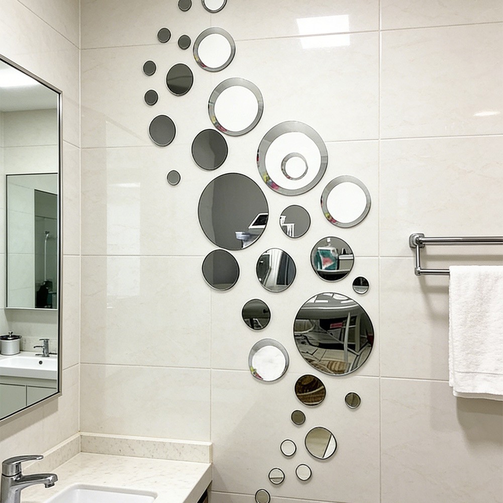 Self-Sticking Acrylic Mirror Wall Decor for Contemporary Room Enhancement