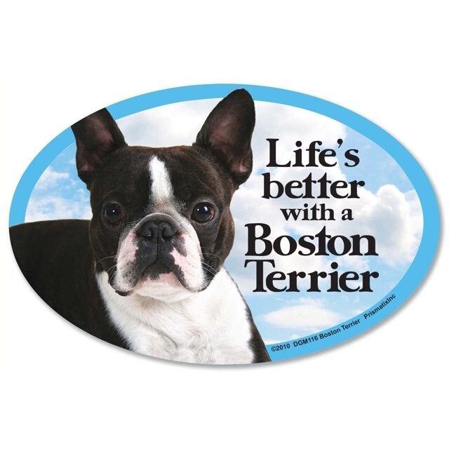 Life's better with a Dog Magnet Decal Oval Made in the USA Prismatix Pick Breed
