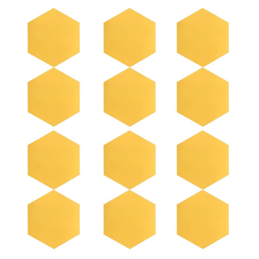 12 Pcs Self Adhesive Hexagon Mirror Tiles Acrylic Wall Decals