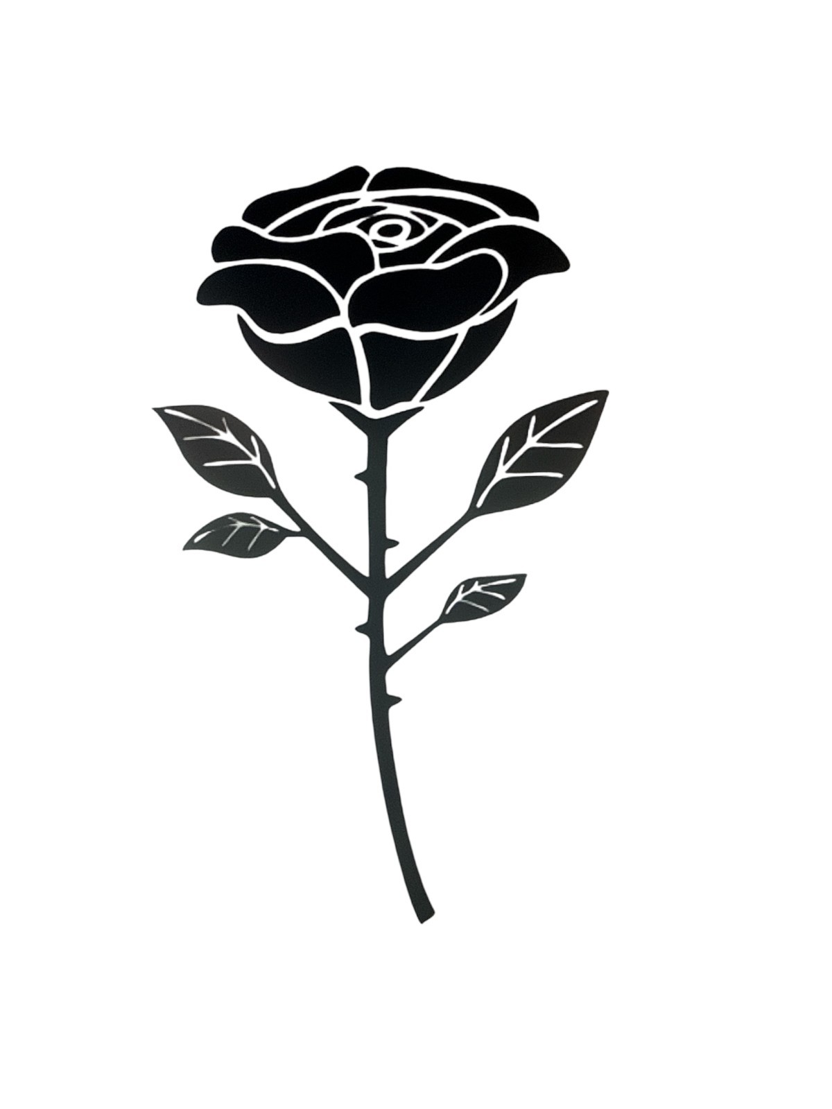 Single Rose Flower Decal for car Windows Laptops most Smooth Surfaces