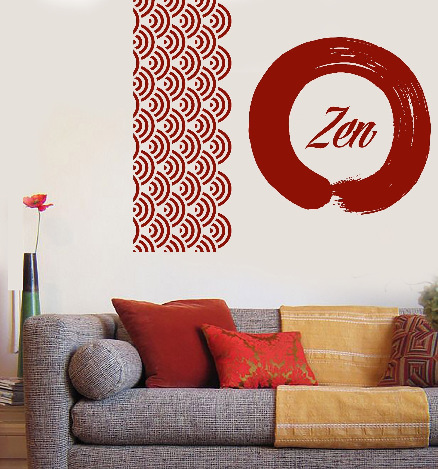 Circle Zen Yoga Mediation Decor Wall Vinyl Sporty Lifestyle Sticker (n916)
