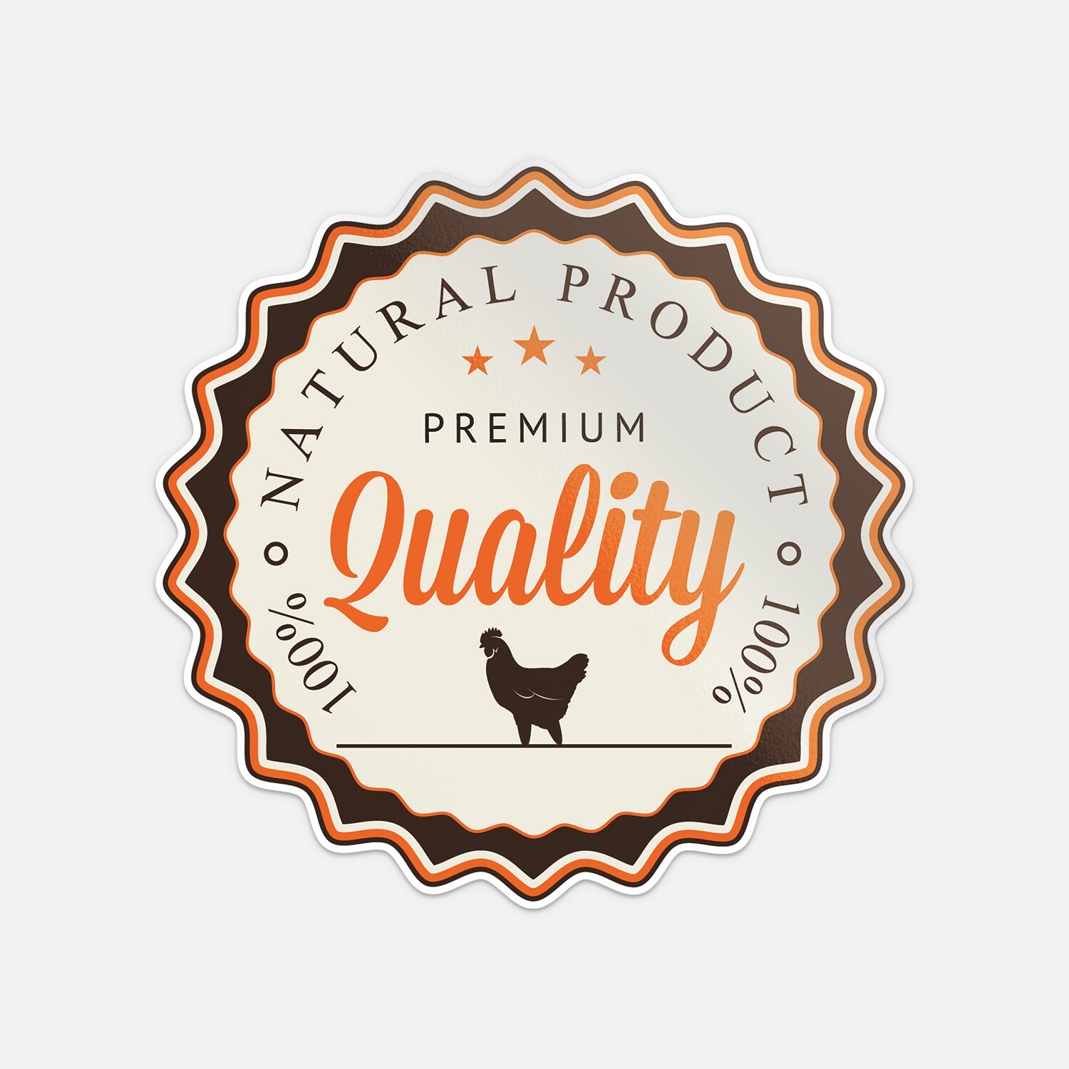 Chicken Meat Label Premium Quality Vinyl Sticker Decal