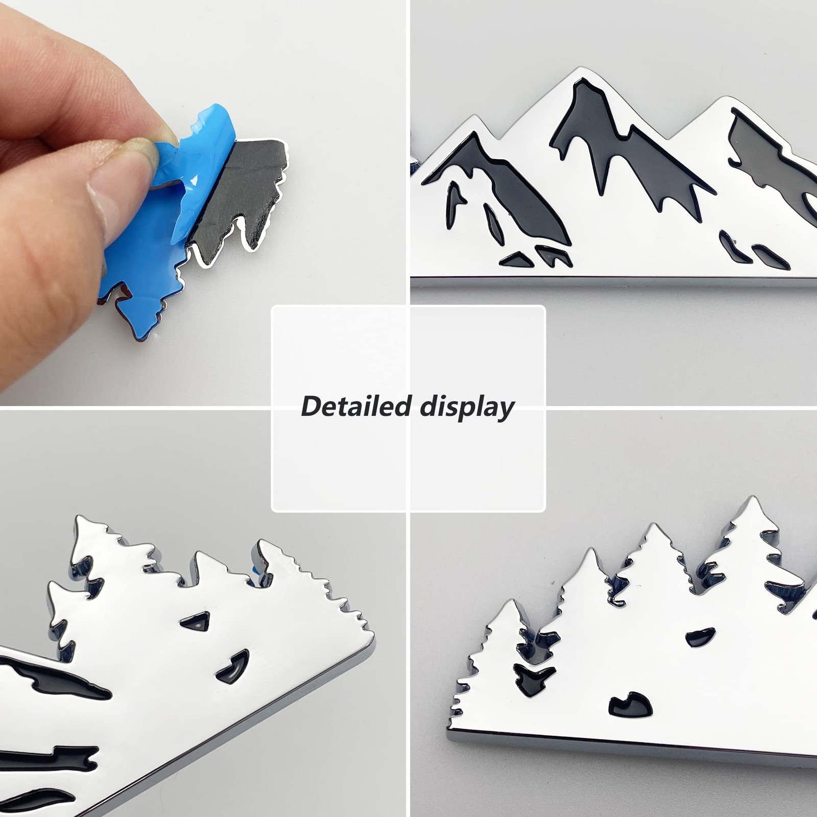 Zhizhong 7 Inch Snow Mountain Tree Emblem, Trunk Tailgate Mountains Graphic B…