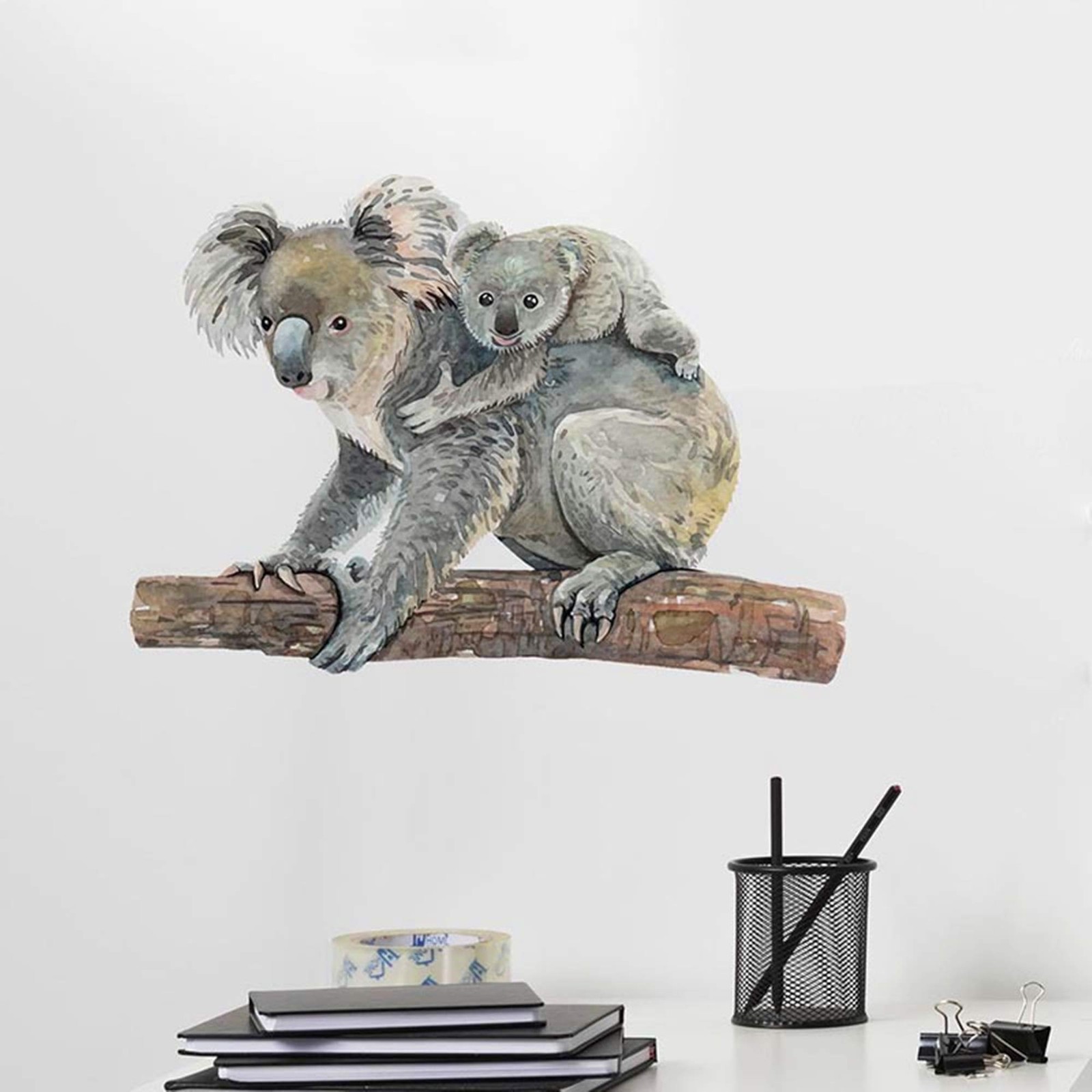 Lifelike Lovely Cute Koala Animal 3D Vinyl Wall Stickers Removable Wall Decal…