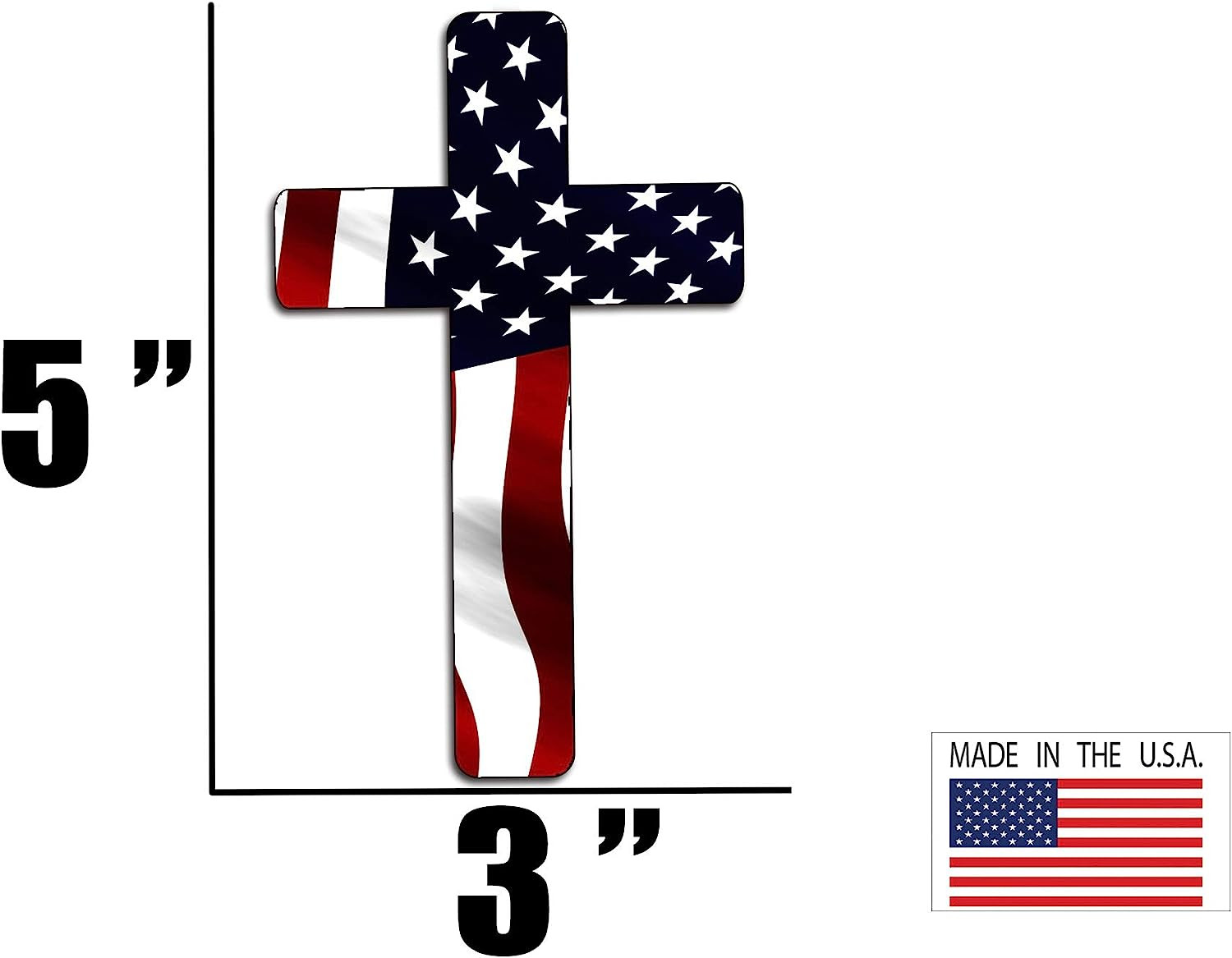 Red White Blue Cross American Flag Decal
