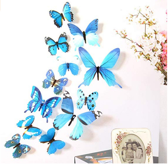 12pcs 3D Butterfly Art Wall Mural Stickers Home Decorations