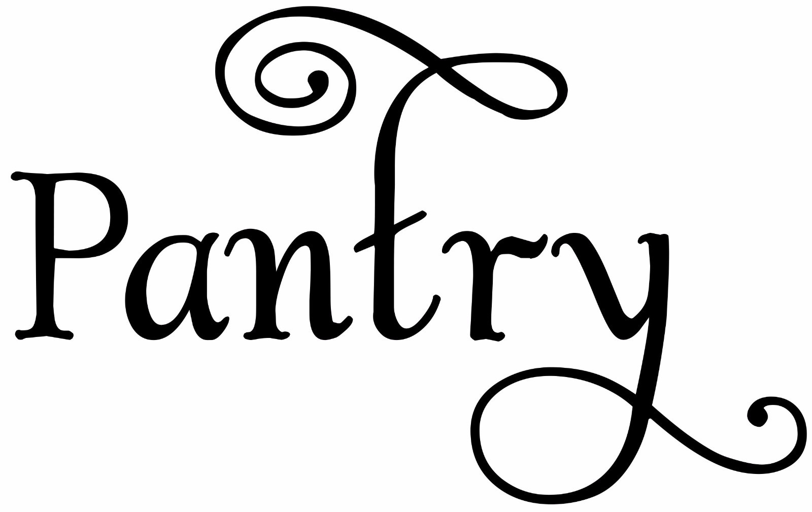 PANTRY Vinyl Decal Sticker – Kitchen Food Provisions Linens Door Label
