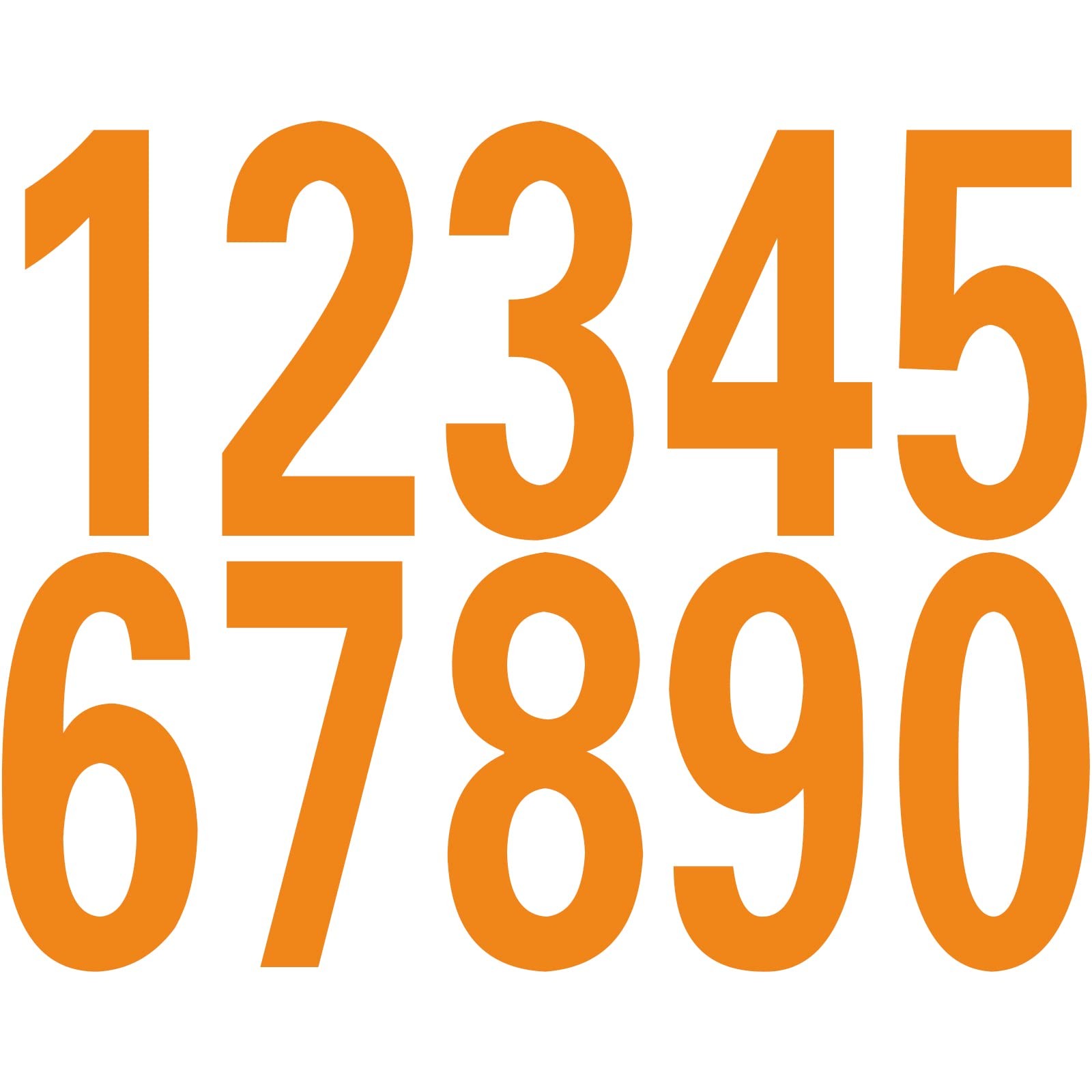 Mailbox Numbers Reflective Stickers for Outside,4 1.85"x3.82", Yellow