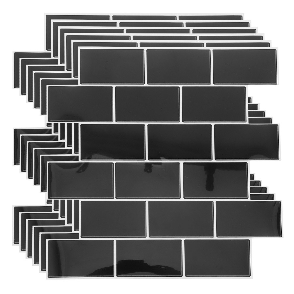 6 Pcs Peel and Stick Tiles Bathroom Backsplash Grout Line Wall Decals