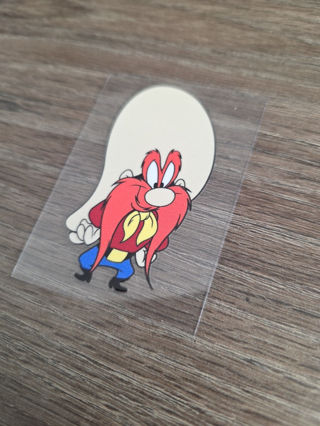 Yosimeti Sam Retro Vintage Cartoon Raised UV DTF Decal In Full Color 3in.