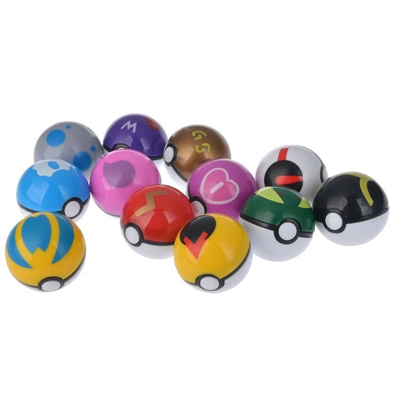 12 Pcs/Set Poke Pokeball Action Figure Poke Game Poke Ball Model Gift Toys Kids