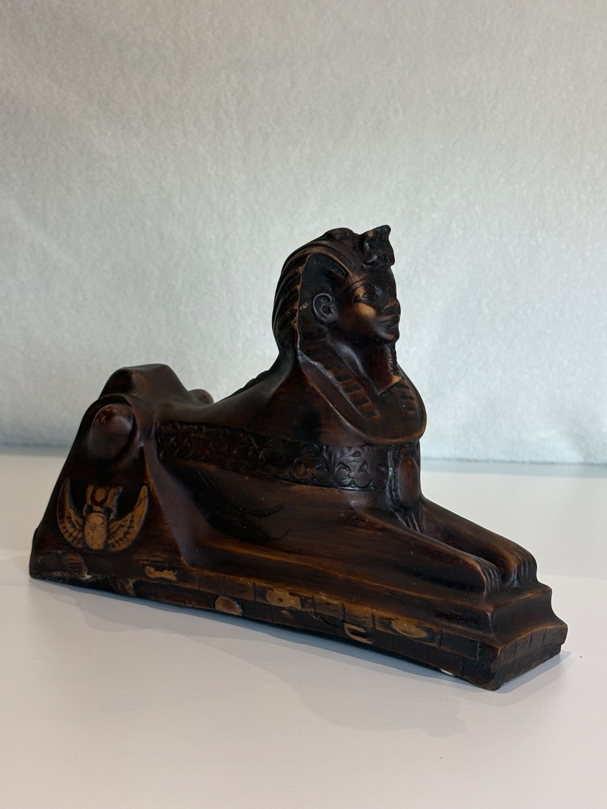 Egyptian Sphinx Statue Pharaoh Figurine Vintage Style Resin Home Decor