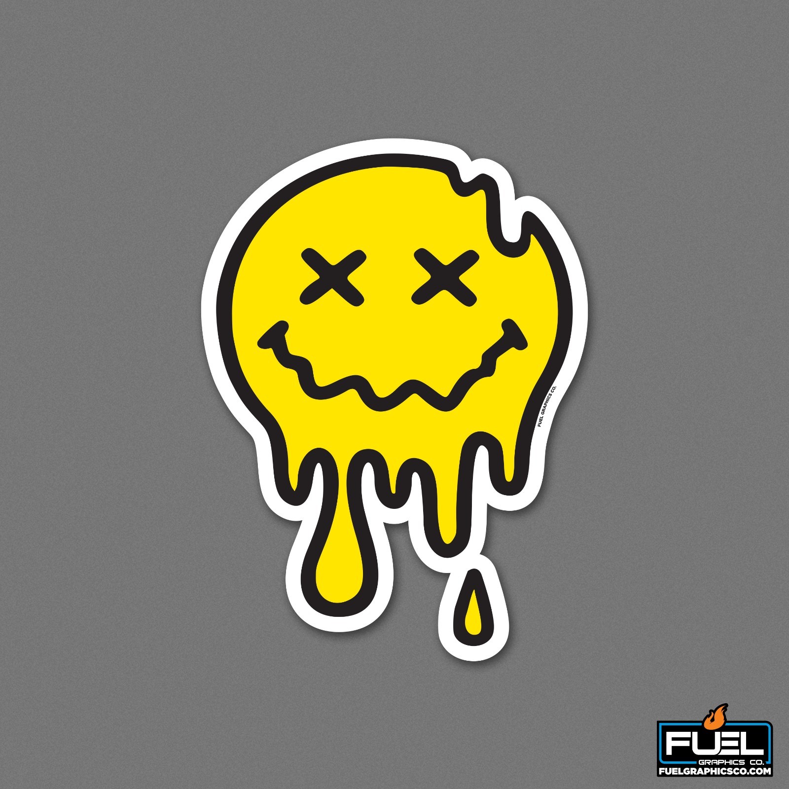 Melting Smiley Face Vinyl Decal