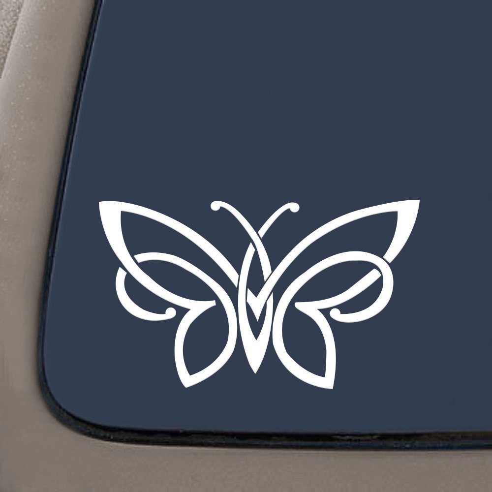 NI143 Celtic knot butterfly vinyl decal bumper sticker | 6" X 3.5" | Premium