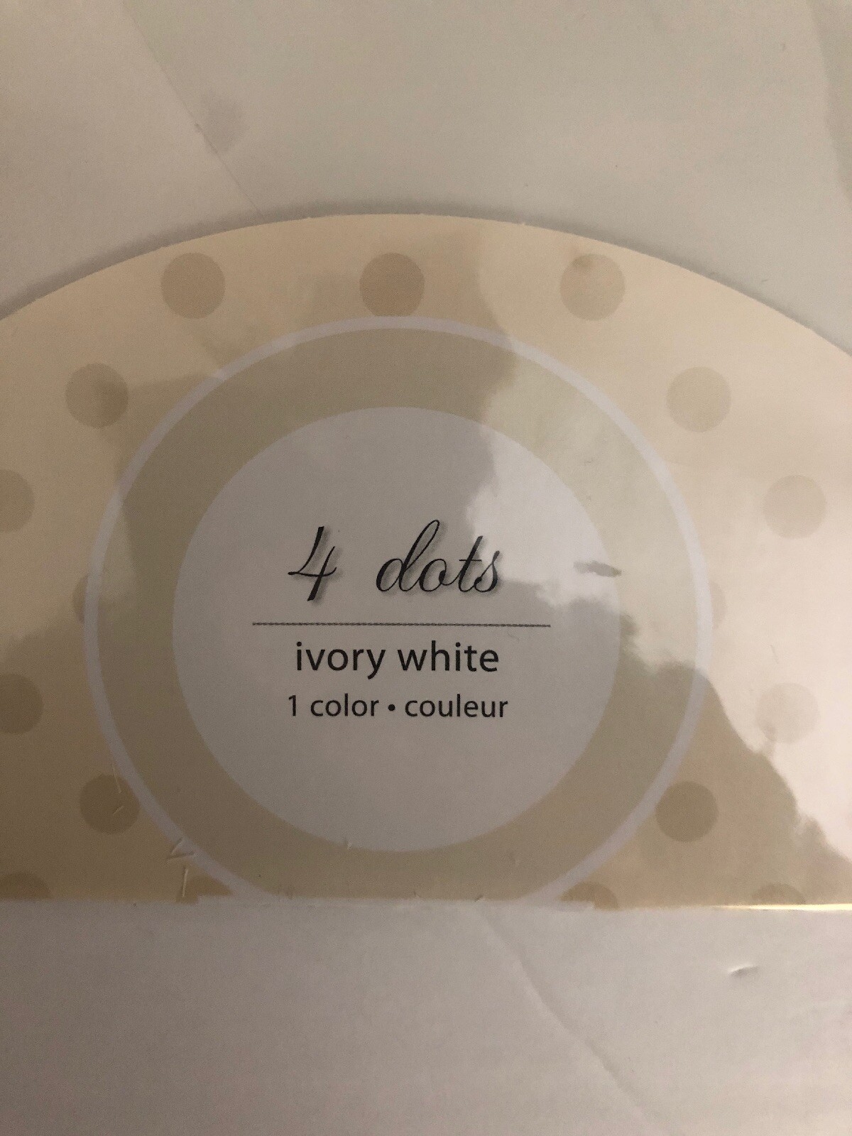 WallPops! Brewster Home Fashions WPD98817-4 Pcs 13” Ivory/White Dots-RARE-SHIP24
