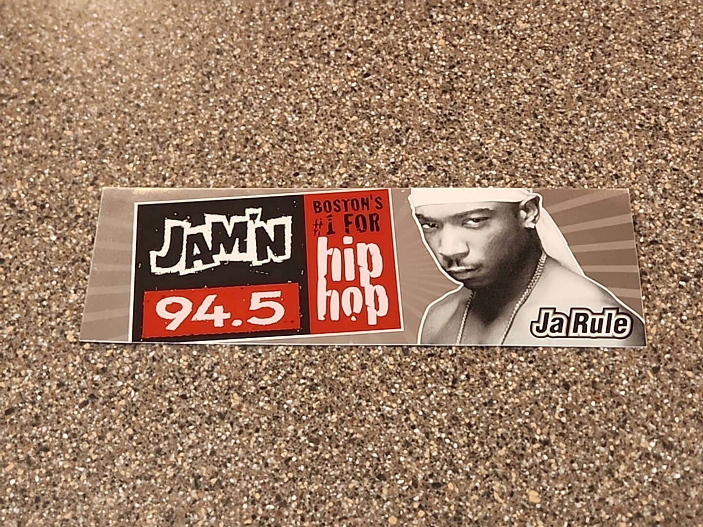 JAM'N 94.5 FM Radio Station Vintage Ja Rule 1999 Bumper Sticker Rare HTF