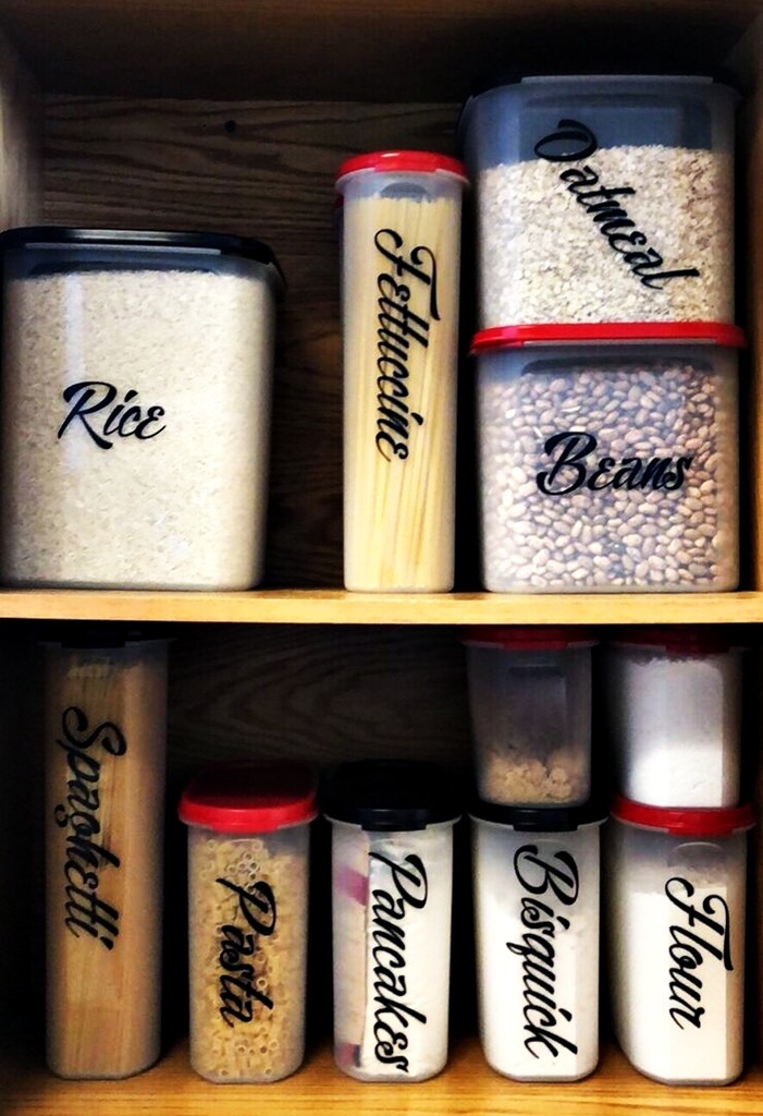 Customized 8 pcs Canister Label Decal Sticker set Pantry Kitchen Cook Spice