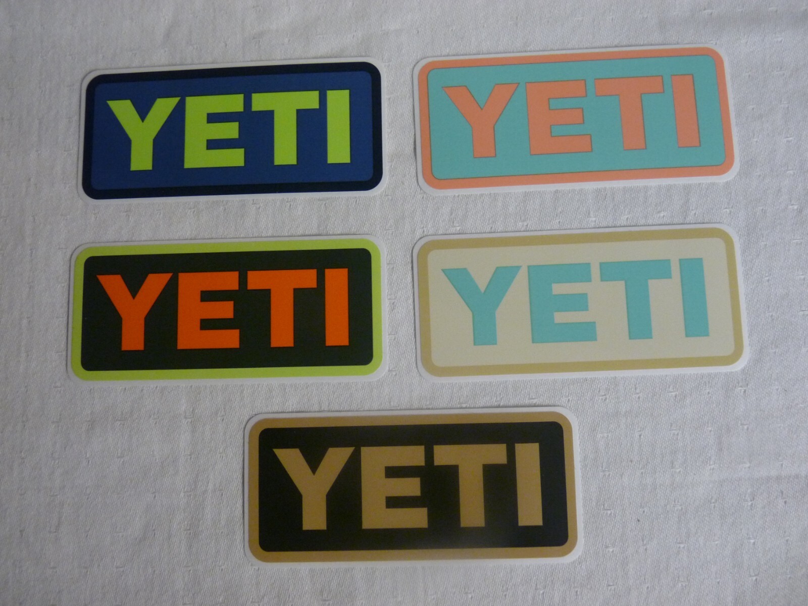 5 – Yeti Sticker/Decals – 4" Multi Colors