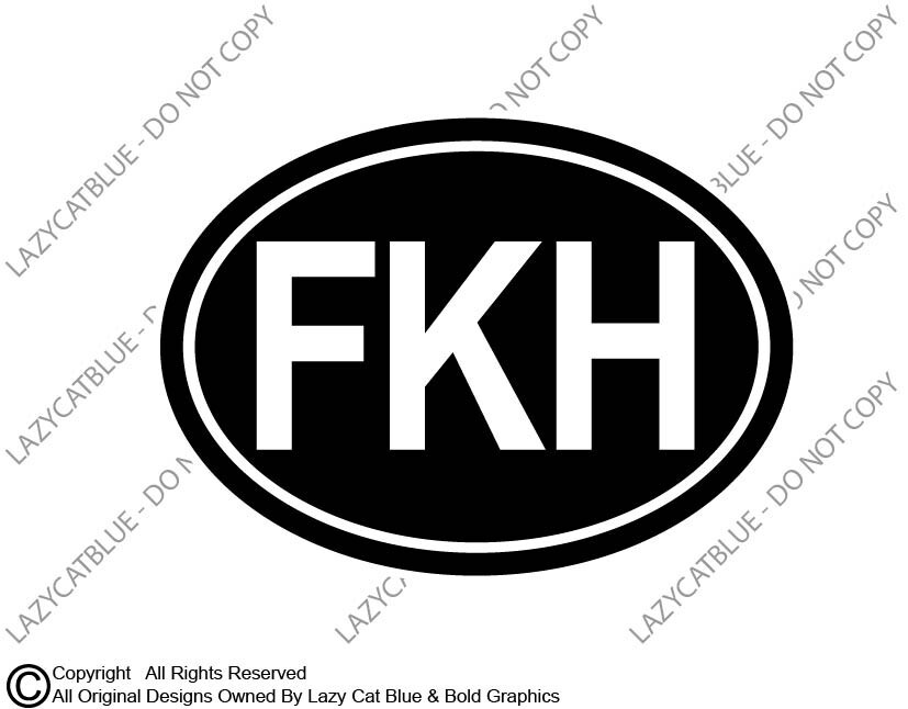 FKH Decal Sticker Kamala Harris MAGA Trump Vance 2024 Fight Not With Her Walz