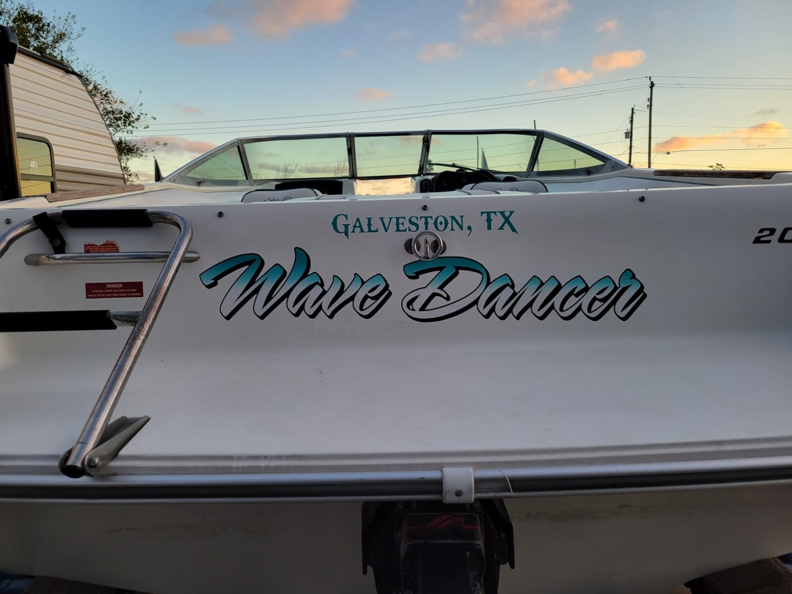 Boat Name Decal 2×12" / Custom Hull Graphic / Premium Marine Vinyl Lettering GR