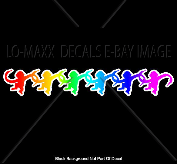 Colorful Barrel Of Monkeys Chain Novelty New Design Printed Vinyl Sticker