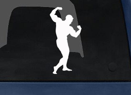 Sport Silhouette – Body Building Muscle Mass Version 1- Car Tablet Vinyl Decal