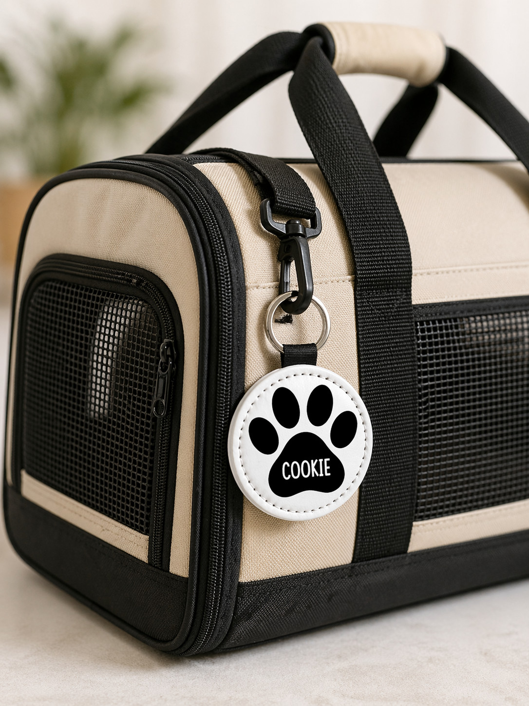 Custom Pet Name Paw Print Keychain for Dogs & Cats– Custom Pet Name Tag