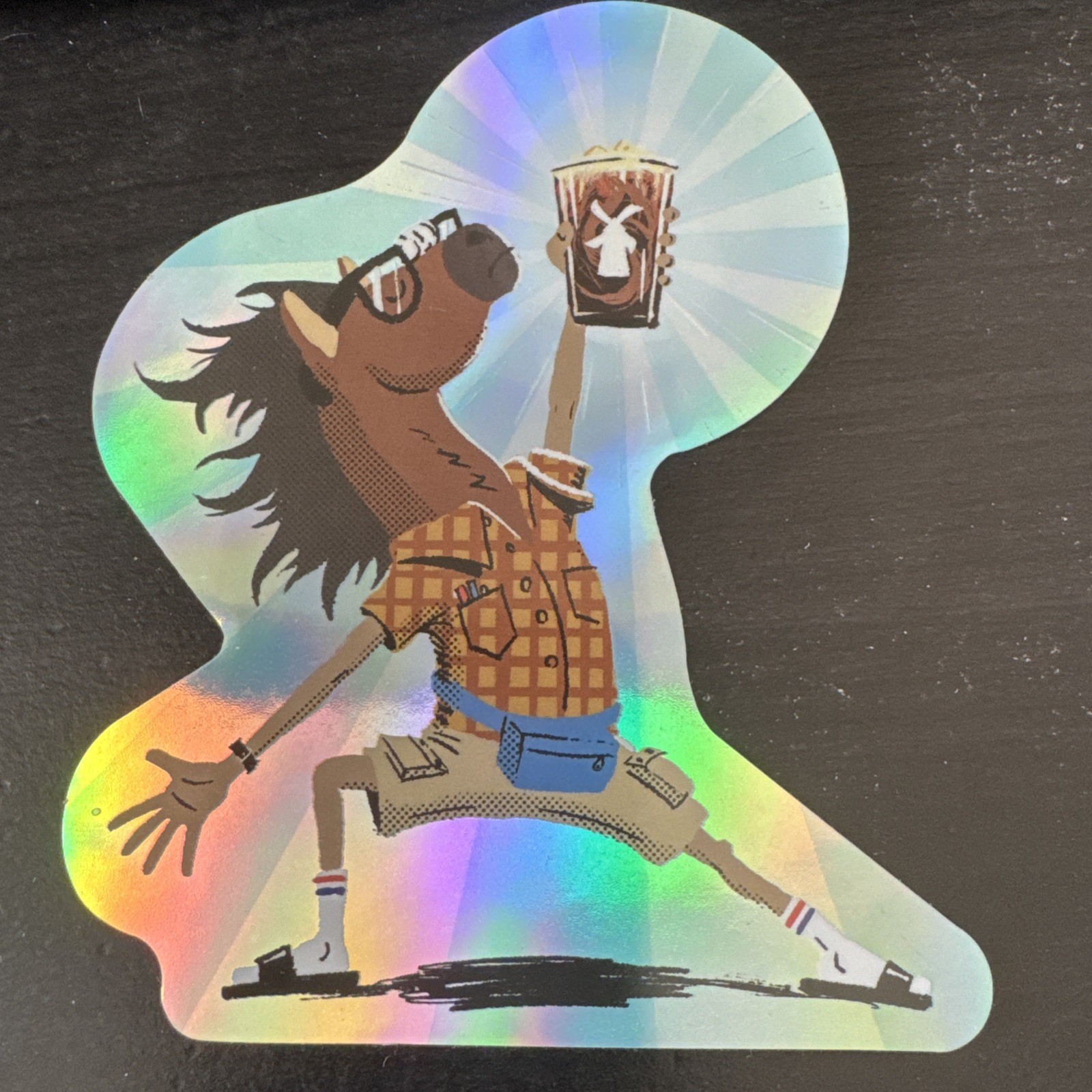 Dutch Bros Sticker May 2023 National Cold Brew Day Horse Holographic FREE SHIP!!