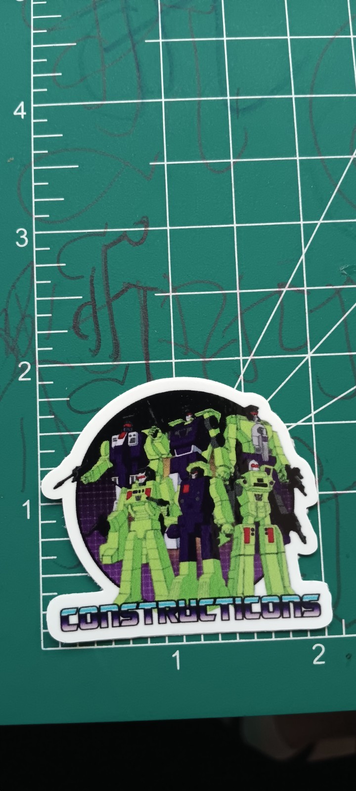 TRANSFORMERS X CONSTRUCTICONS DIE-CUT VYNIL STICKER 2X2