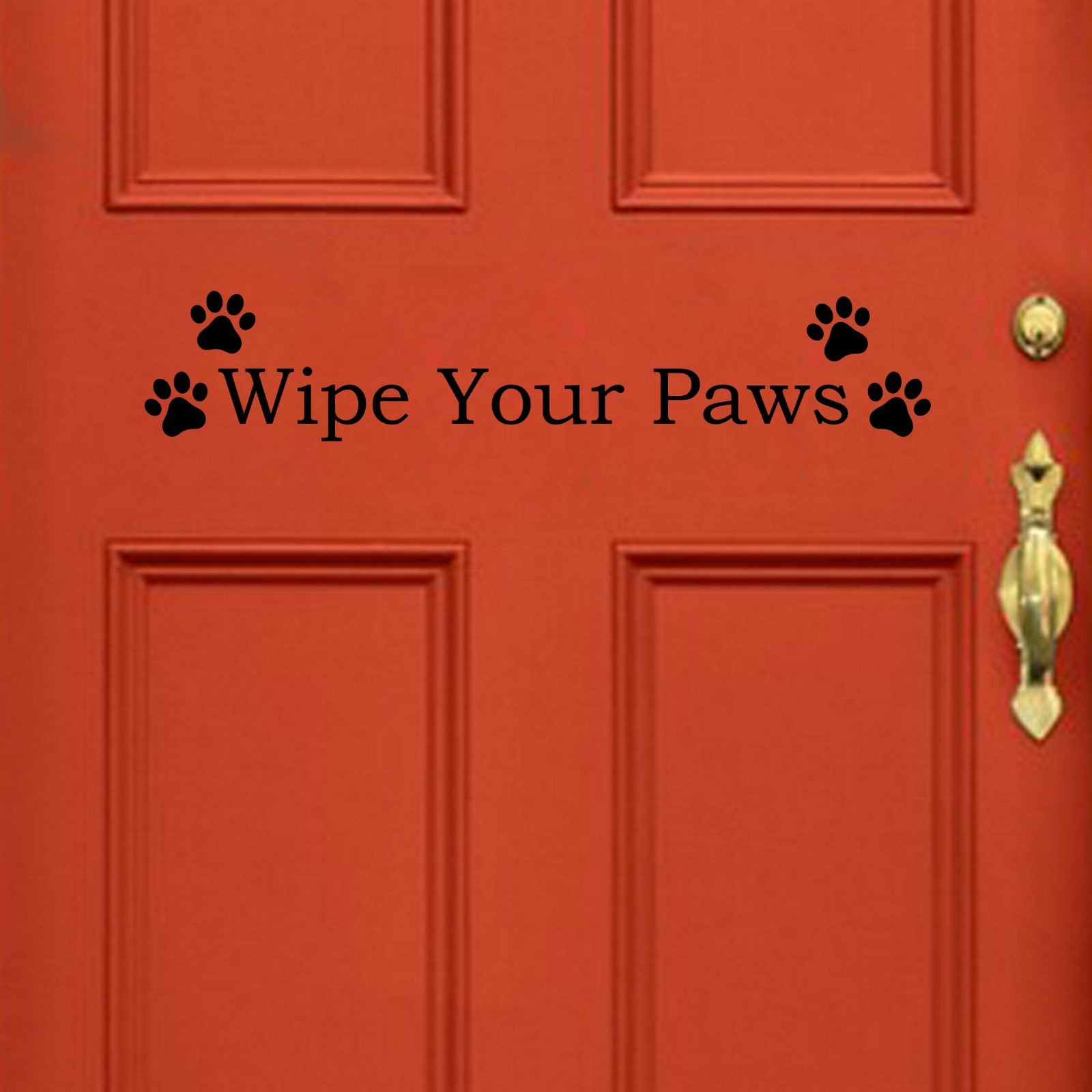 Wipe Your Paws – Wall Vinyl Decal Groomer Dog Cat Pets Vet Rescue Front Door