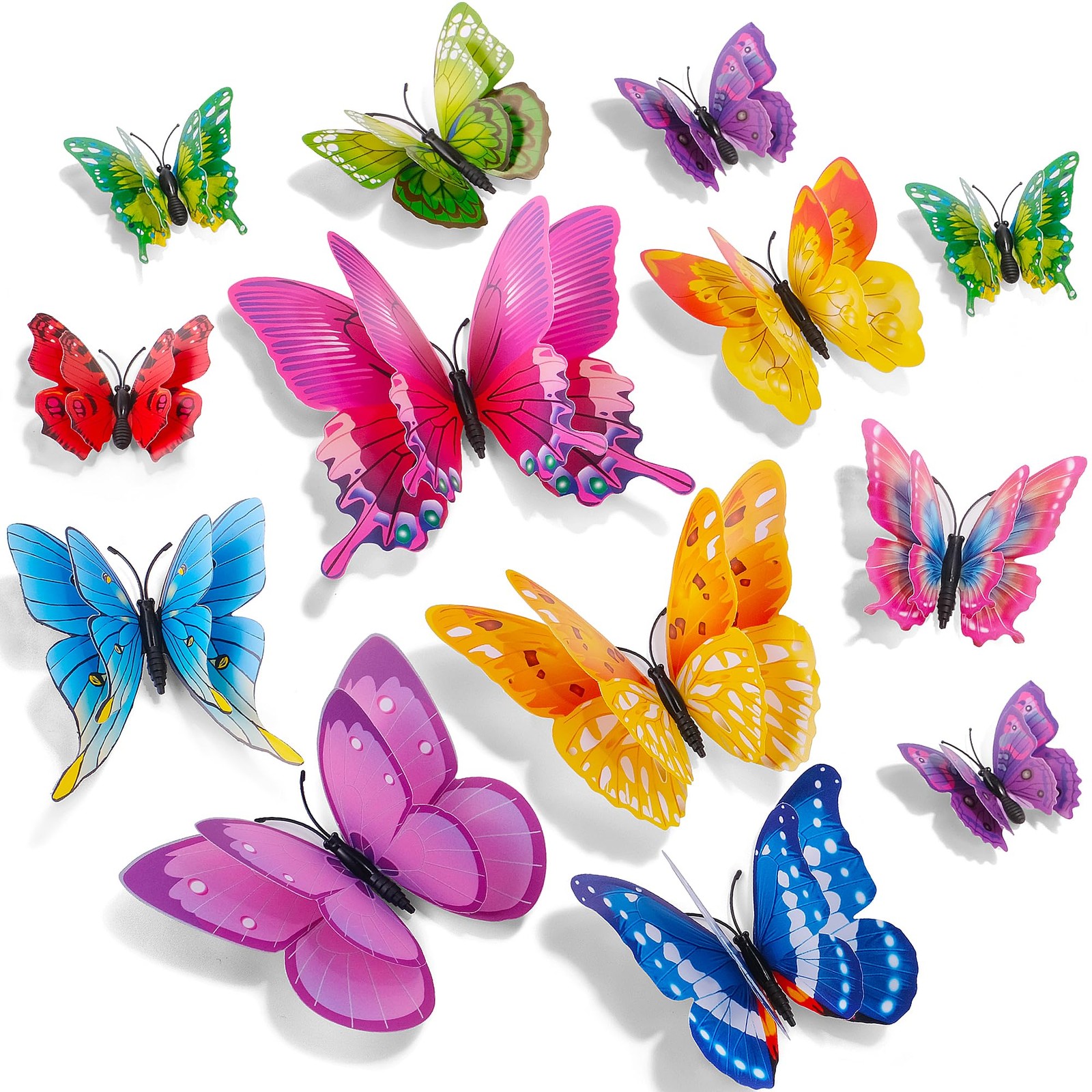 24 Mariposas 3D Para Decorar Pasteles Arreglos Florales De Pared El Cuarto Niñas