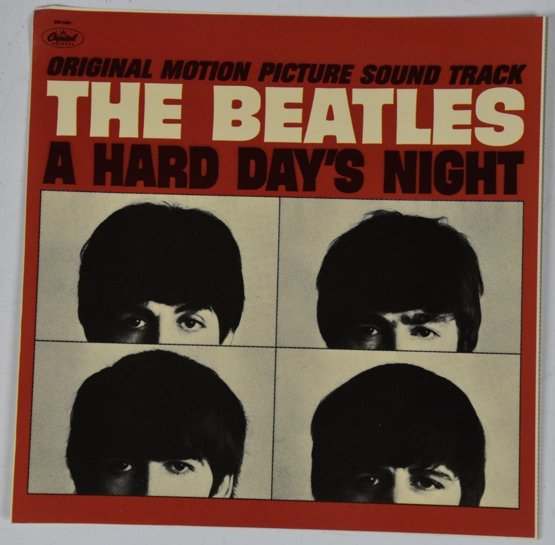 Vintage The Beatles hard Day's Night Cover Art 6" Art Print 45 Record Paper ONLY