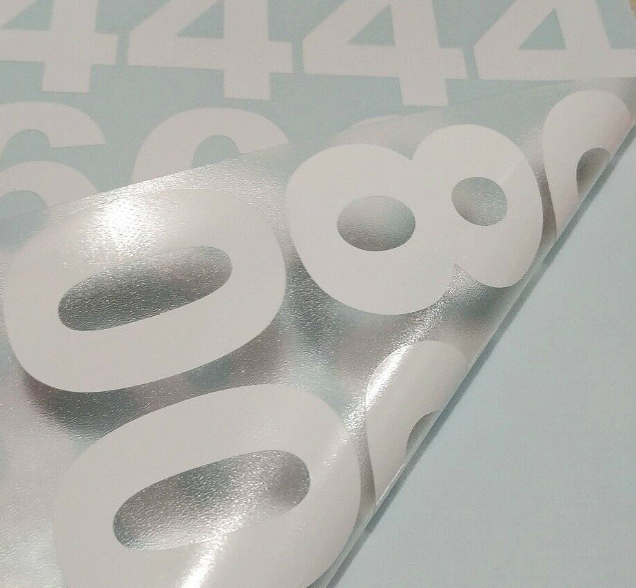 Lot of 20 1" Vinyl Street Address Mailbox Unit Number Decal Stickers ARIAL Red