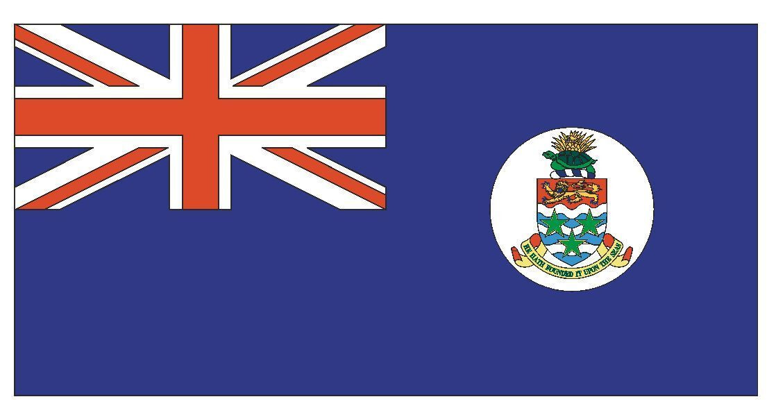 Cayman Islands Flag Sticker Decal F89