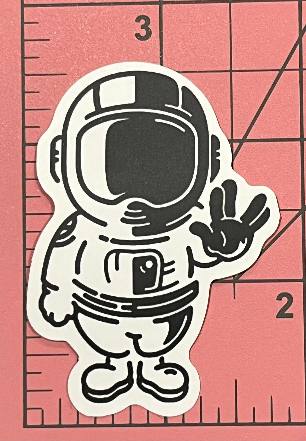 Spaceman Waiving Hi B + W Art – Vinyl Decal Sticker Free Shipping & Tracking