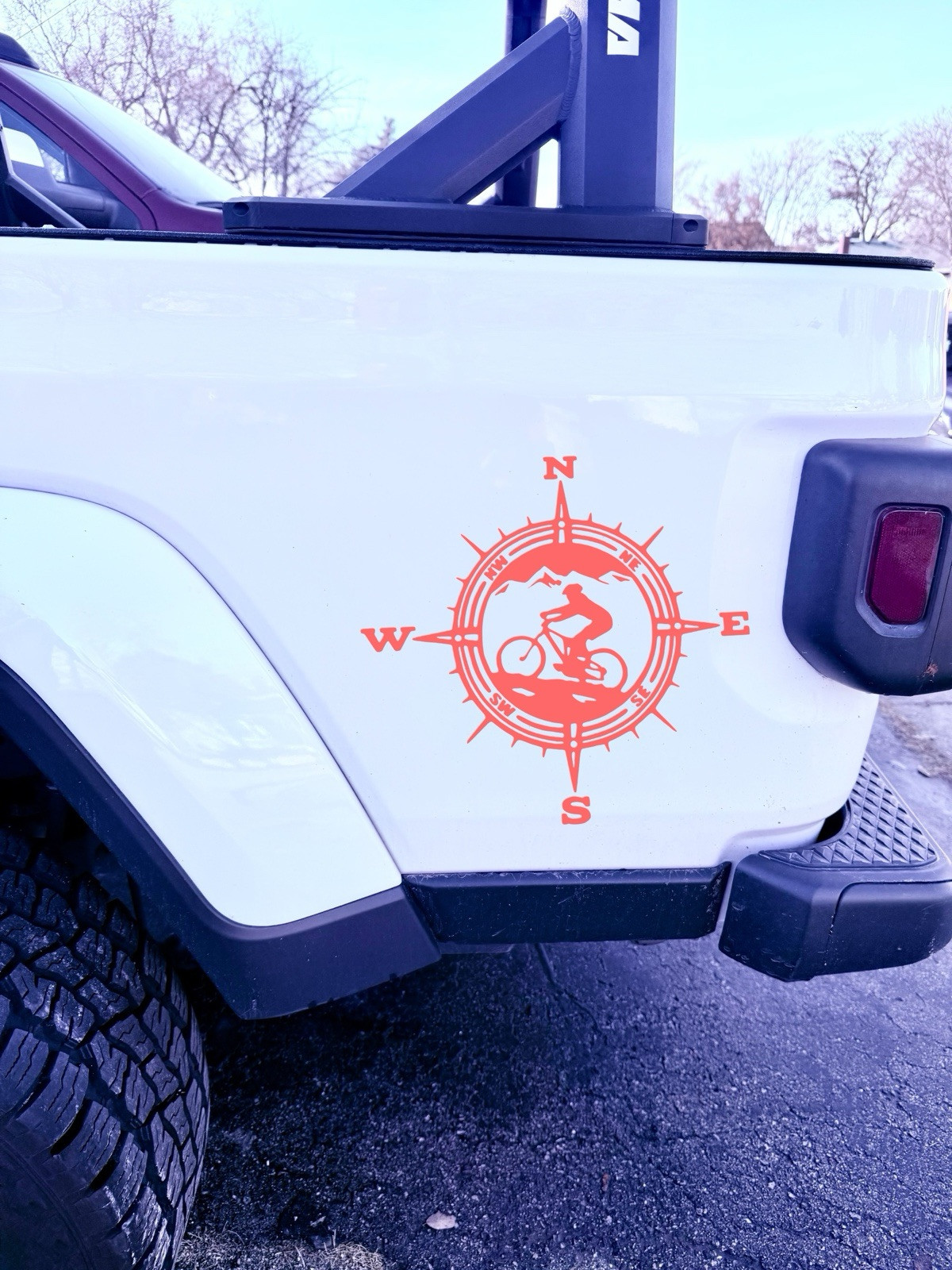 Compass Mountain Bike for Car Truck SUV Bumper Wall Laptop Home Decor sm