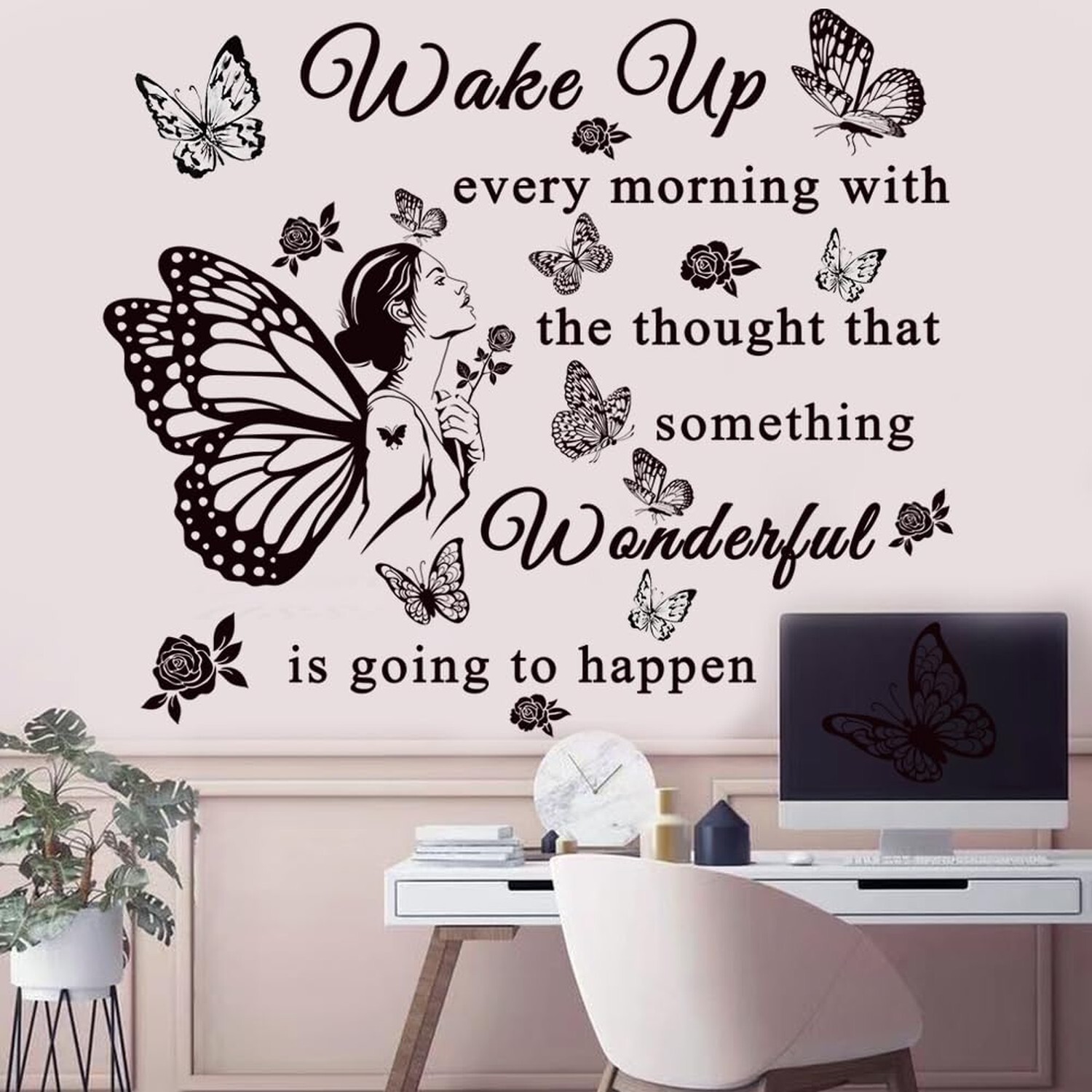 Inspirational Quote Wall Decals Wake up Every Morning with The Thought That S…