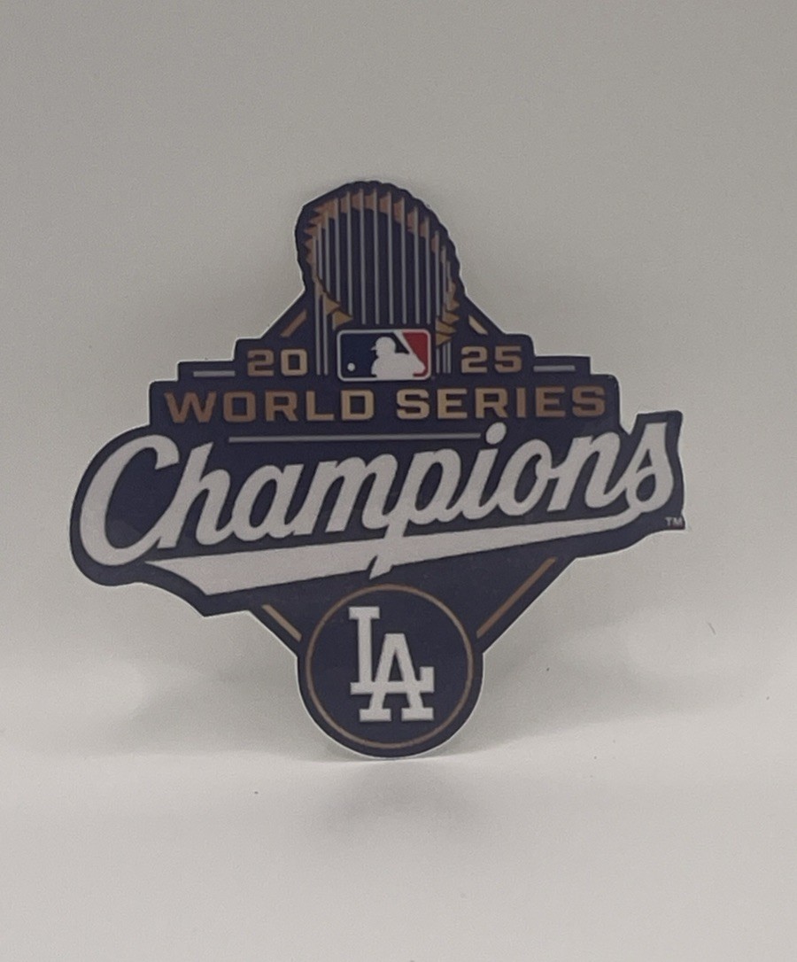L A Dodgers 2025 World Series Championship Vinyl Sticker Laminate Decal 3×3