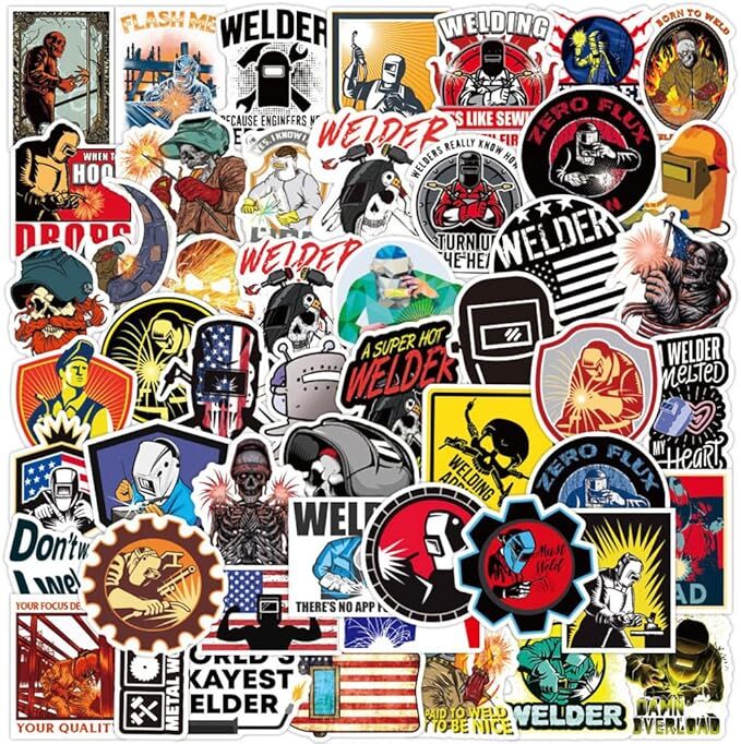 200Pcs Hard Hat Stickers for Adults, Funny Stickers Pack Vinyl Waterproof Hard H