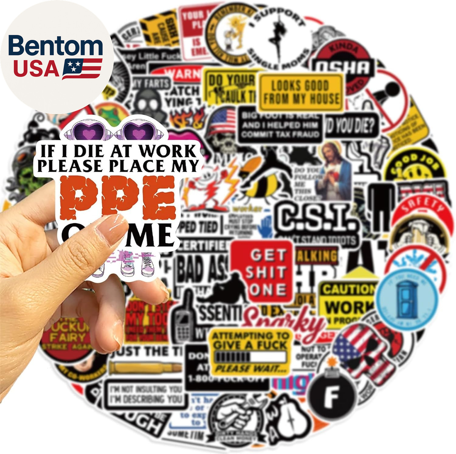 100 Pcs Funny Stickers for Adults (Dirty) Meme Water Bottles Sticker Pack Waterp