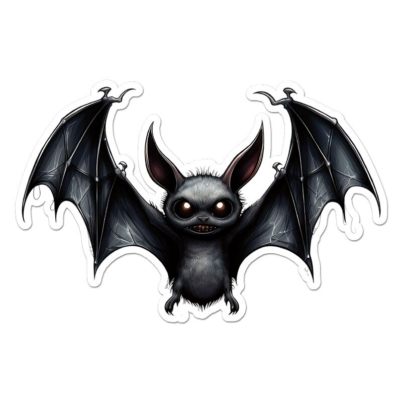 Flying Bat, Vinyl Decal Sticker, Indoor Outdoor, 3 Sizes, #11664